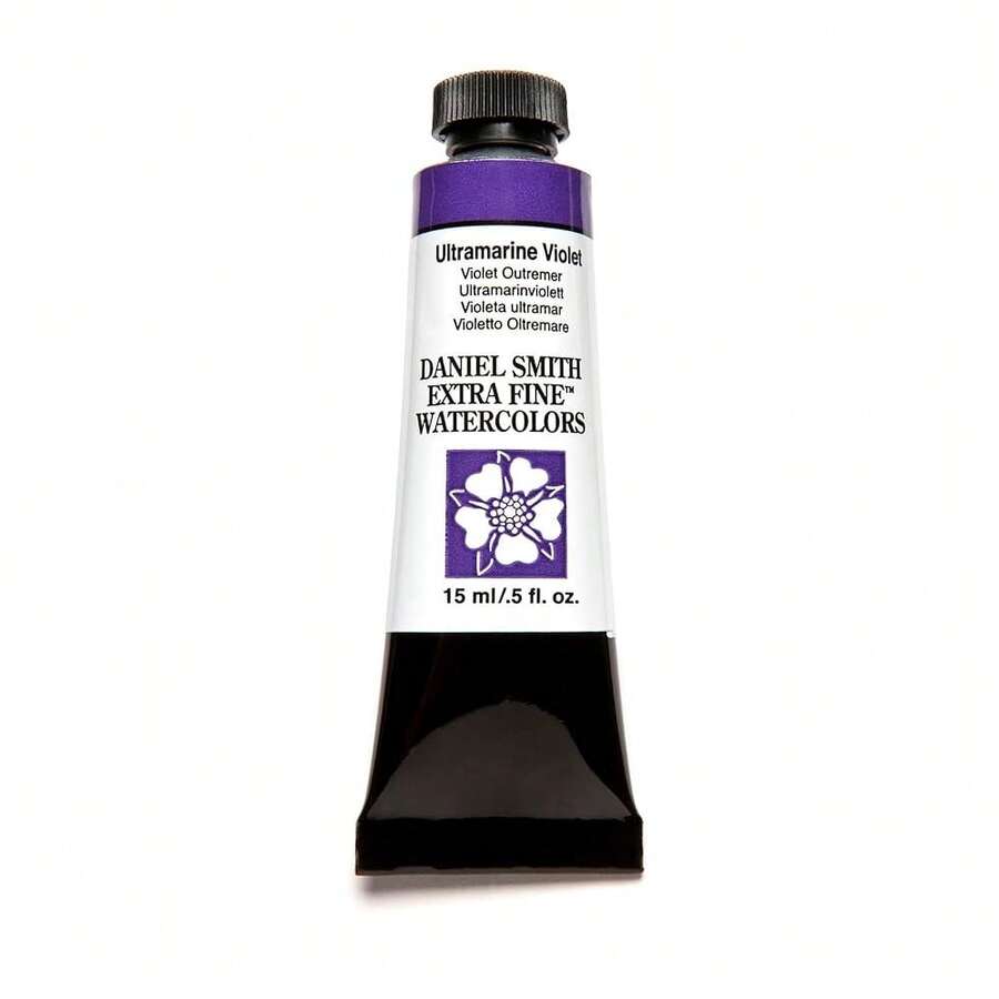 Daniel Smith Extra Fine Watercolor Paint, 15ml Tube, Ultramarine Violet, 284600108, 0.5 Fl Oz (Pack Of 1),UltramarineViolet - 群青紫 - 查看 1