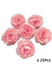 MEHELANY 38朵仿真粉色牡丹花头，丝质仿真花，适合婚礼派对装饰、家居、客厅、桌面摆设、花艺布置、波西米亚风婚礼中心装饰、母亲节礼物 - 粉色 - 查看 9