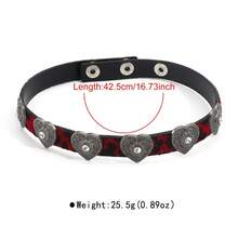 Y2K Collar Female Hipster, Leopard Print Choker Babes, Punk Leather Neck Strap Ins Wind - choker - 查看 10