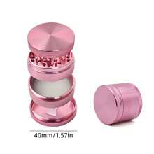 New Aluminum Alloy Mushroom-Shaped Herb Grinder, 4 Layers, 63mm, Manual Herb Grinder - Multicolor - View 16