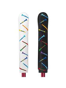 Fashionable Colored Nail Design Golf Pointing Rod Cover, Direction Indicator Rod Cover, PU Leather Positioning Rod, Practice Baseball Club Protective Cap - متعدد الألوان - مشاهدة 2