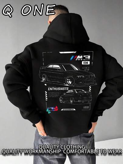 BMW M3 E36 Enthusiasts Hoodie For Men (250g Polyester) Men's Hoodie Is Suitable For Outdoor Sports And Is An Ideal Choice For Autumn And Winter Printing