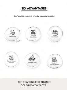 Lalens 1盒/2片装 年度抛弃型 Angeles 棕色自然色美瞳，小瞳孔设计，适合日常妆容和眼部美化，浅色和深色眼睛均适用。直径14.20mm，基弧8.6mm，放大双眼，色彩鲜艳，外观自然。 - Angeles Brown - 查看 6