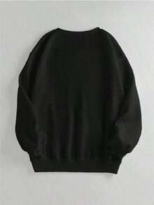 Hoodies For WomenOversized Texas Longhorn Embroidered Sweatshirt, Fall Texas Football Sweater, Gift For Texas Longhorn Fan, Hook'em Horns Apparel, Texas Lover GiftLoose And Comfortableed Hardy Clothes Tops - màu đen - Xem 2
