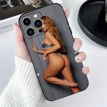 Funda de teléfono resistente a las manchas y duradera, original en negro.La funda para teléfono es adecuada para las series  11/12/13/14/15/16/Pro Max o Plus. - Negro - Ver 6