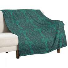 Rapture Items Pattern Blue Throw Blanket Decorative Sofa Blankets Luxury Designer Blanket#Size_150X180CM - 黑色 - 查看 1