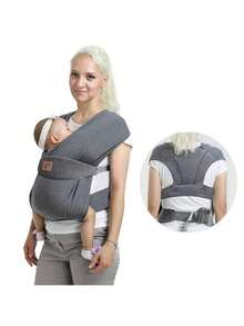 VRBABIES Toddler Carrier With Adjustable Shoulder Strap, Baby Carrier,Canguro Para Cargar Bebe,Baby Carrier Newborn To Toddler,Baby Carrying Jacket For Mom ﻿ - Màu xám đen - Xem 7