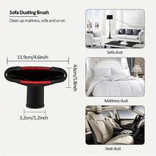 6 件装真空吸尘器刷头喷嘴带 32/35 毫米适配器备用零件缝隙集尘器真空吸尘器更换附件