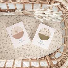 lulumoon Sábanas para moisés de Muselina para bebés: sábanas de algodón Neutro para niños y niñas sábanas de moisés Ajustadas para Ovalado Rectangular o Reloj de Arena - Hoja de otoño - Ver 6