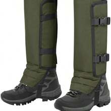 户外防蛇咬护腿套，防抓防咬腿套，适合徒步狩猎，男士安全护腿 - 防压、防刺、防滑耐磨鞋底，安全系带设计，适用于户外工作、车间和工厂使用，耐用系带工作靴