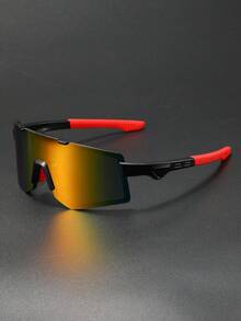 1PC Men Classic Oversized Plastic Frame One-Piece Fashion Sports Glasses Protect Eyes For Outdoor Cycling Daily Life Accessories - Multicolor - View 11