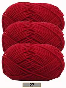 3 Rolls/150g 5-Ply Acrylic Blended Yarn, 50g Per Roll, 100% Acrylic Soft Yarn, Medium Thickness - Ideal For Handmade Knitting, Weaving, DIY Crafts, Knitting And Crocheting, Soft And Versatile, Suitable For DIY Crochet And Woven Bags - Multicolor - View 40