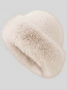 1pc/4pcs New Faux Fur Fashion Hat, Warm & Comfortable Fluffy Cap For Women In Autumn/Winter, Cold-Proof, Cute & Stylish Winter Outfit - Multicolor - View 18