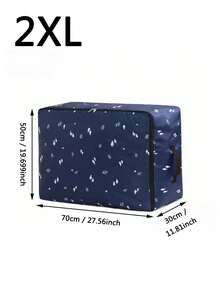 1Pc Large Capacity Storage Bag,Oxford Cloth Quilt Storage Bag, Quilt Travel Moving Storage Packing Bag, Clothes Luggage Storage Bag, For Seasonal Storage And Organization - Blue - View 10