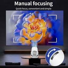 2026 Latest Portable Projector HY200 - 1080P Home Theater, Built-In Android 11.0, WiFi 6 And 2.4G Wireless Network, Suitable For Various Scenarios Such As Home Theater, Gaming And Presentation. (Optimal Projection Distance: 0.3 Meters-1.3 Meters, Projector Should Operate At The Specified Rated Power, Otherwise It May Affect The Projection Effect). - Multicolor - View 7