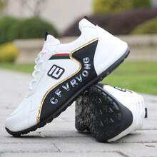 男士休闲运动鞋，透气网布，百搭防滑，耐穿时尚，尺码 39-45 - 白色 - 查看 3