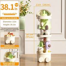 Förvaringshink för dockor, alla hjärtans dag, lyxig presentask, genomskinlig söt förvaringslåda, förvaringslåda för leksaksdockor, dammtät förvaringshink, tvättkorg