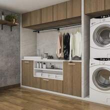 Barra para Colgar Ropa 184 cm - Montada en Pared, con 4 Ganchos para Hogar y Tienda - Unitalla - Ver 2