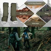 户外防蛇咬护腿套，防抓防咬腿套，适合徒步狩猎，男士安全护腿 - 防压、防刺、防滑耐磨鞋底，安全系带设计，适用于户外工作、车间和工厂使用，耐用系带工作靴