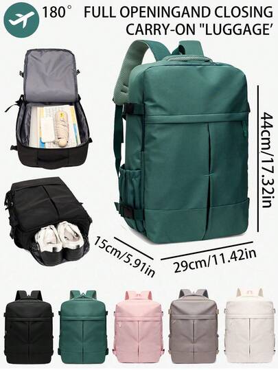 Zaino da donna, zaino da viaggio di grande capacità, zaino per pendolarismo/scuola, borsa per laptop alla moda, borsa da viaggio aziendale a breve distanza, conforme alle normative di Ryanair, Wizz Air e altre compagnie aeree