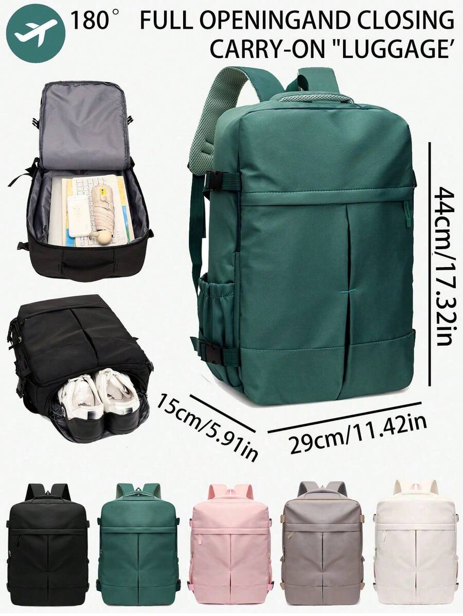 Ba lô nữ, ba lô du lịch dung tích lớn, ba lô đi làm/đi học, túi đựng laptop thời trang, túi hành lý công tác ngắn ngày, tuân thủ quy định của Ryanair, Wizz Air và các hãng hàng không khác. - Nhiều màu - Xem 1