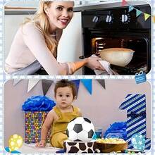 3pcs Soccer Ball Shaped Cake Pan Set, Aluminum Non-Stick Baking Molds, 3D Sports Themed Desserts And Cakes, With 2.76", 3.15", 3.54" Pans For DIY Baking - Silver - View 6