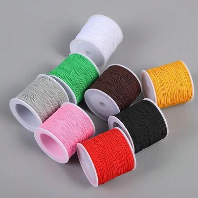 Colorful Core Elastic Line, Wear-Resistant Knotted DIY Jewelry Beading Stringing Cord, Elastic Rope For DIY Bracelets, Beads And Jewelry Making