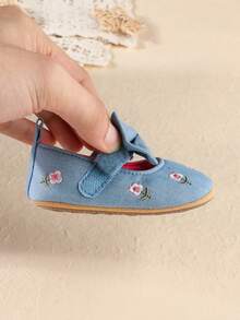 0-1岁女婴软底学步鞋，3-6个月、8-12个月公主鞋，春秋季 - 淺藍色 - 查看 7