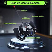 Camión de Juguete Teledirigido para Niños, Coche De Juguete con Mando A Distancia con Luces, Recargable Camión De Juguete, para Niños Regalo Ideal para Niños y Niñas - Plata-A2 - Ver 5