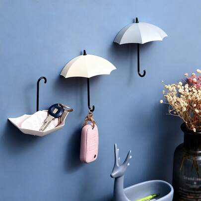 Anahtarlık, Renkli Şemsiye Duvar Askısı Duvar Anahtarlığı Anahtarlar, Mücevherler ve Diğer Küçük Eşyalar İçin Anahtar Düzenleyici, Duvar Anahtarlığı, Duvar Anahtarlığı, Komik Küçük Hediyeler, Sevimli Güzellikler, Komik Hediyeler