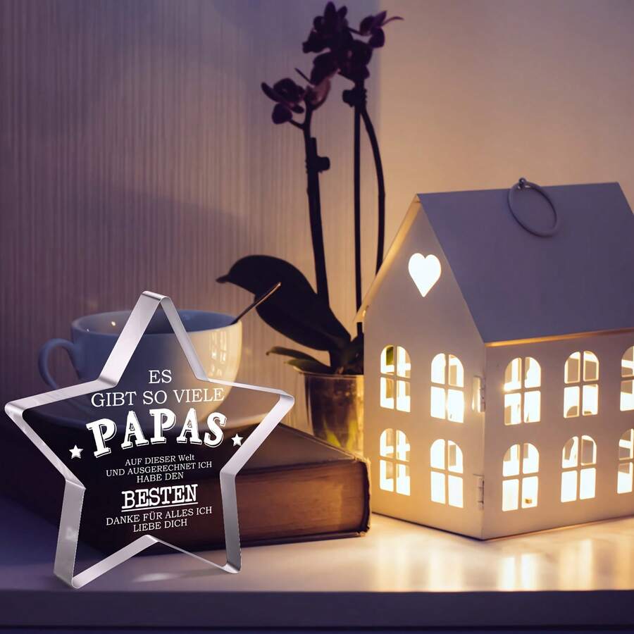 Dekoracja biurkowa w kształcie gwiazdy z akrylu, idealna do domu, biura lub sypialni, prezent urodzinowy dla taty i na rocznicę - Wielokolorowe - Zobacz 1