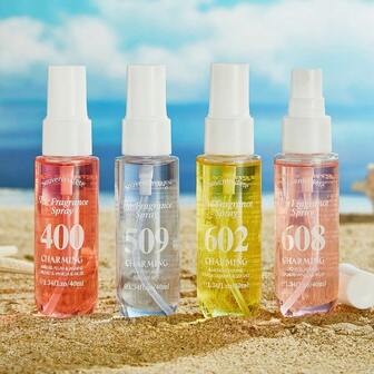 1/4pcs Summer Fragrance Spray Gift Box; Series 4 Packs, 40ml Each With Portable Design, 400/509/602/608 With Multiple Fragrances Covering Fruit Wood, Wood, Ocean And Other Styles, Suitable For All Scenarios From Beach Vacation To Urban Commuting.