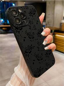 1 chiếc ốp lưng điện thoại TPU hình hoa hồng lãng mạn mới, tương thích với iPhone 17/16 Pro Max/16 Pro/16/13 Pro Max/12 Pro Max 11, 15 Pro Max, 14 Pro Max/Galaxy/Honor/Note 13 Pro/S23 Ultra/S24 Ultra/S25/A56, phiên bản quốc tế, không phải phiên bản nội địa. - màu đen - Xem 4