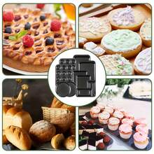 LOVEWE 10-Piece Multi-Purpose Baking Pan Set - Non-Stick, Stackable Design (Navy Blue) | Christmas Baking/Cooking Kitchen Tool Gift - 10 chiếc màu đen - Xem 11