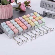 1pc Adult Stress Relief Keyboard Keychain - Colorful Keys, Durable PC Material - Color Mixing - View 4