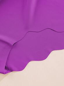 Aofeiqike 3pcs/Pack European & American Seamless Ice Silk Panties, Women's Wavy Edge Breathable Sports Yoga Mid-Waist Briefs, Comfortable & Breathable - Multicolor - View 3