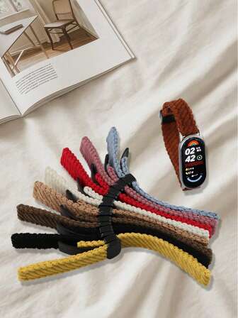 Geeignet für Mi 8910 NFC Keramik Version Armband, Herbst/Winter Cord Magnetverschluss Gewebtes Armband