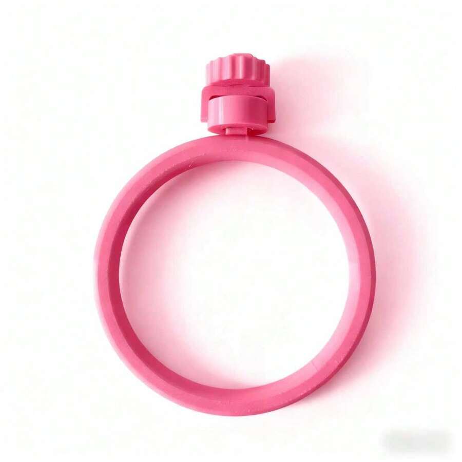 1pc Parrot Toy Cage Perch With Bearing Rotating Stand, Plastic Rotating Perch Bird Amusement Supplies - Pink - View 1