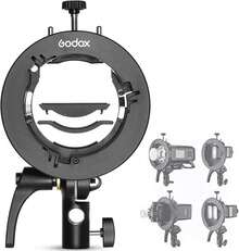 Soporte de Flash Godox S2 Tipo S Soporte de Montura Bowens Compatible con Flash Godox V1 AD200Pro AD400Pro AD200 V860II TT685 TT600 TT350 - S2 - Ver 1