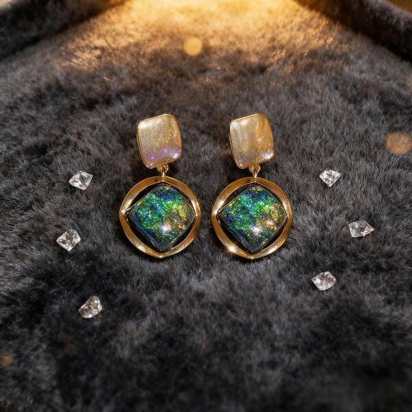 1 par de pendientes ligeros y coloridos de moda, únicos. Adecuados para citas, exposiciones, regalos para mejores amigos. Rechaza la mediocridad, úsalos para mostrar instantáneamente tu personalidad. Adecuados para uso diario o como regalo de vacaciones