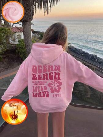 A Set Of Girls' Casual Printed Pullover Hooded Sweatshirt For Autumn And Winter Students' Young Children's Clothing Long Sleeved With Plush Thick Top - Wear Our Comfortable And Fashionable Children's Hooded Sweatshirt To Explore The World! Hoodies Tween Girl Clothes Tween Girl Clothes Girls