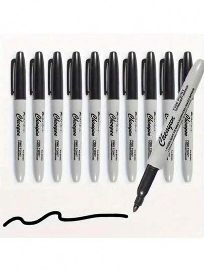 1pc Multi-Color Permanent Marker Pen, Fine Tip Permanent Marker Pen, Permanent Marker Pen Set, Quick Dry Fade-Resistant Fine Tip Marker Pen, Suitable For Wood, Plastic, Paper, Metal And Other Materials, Can Be Used For Painting, Coloring And Poster Making.