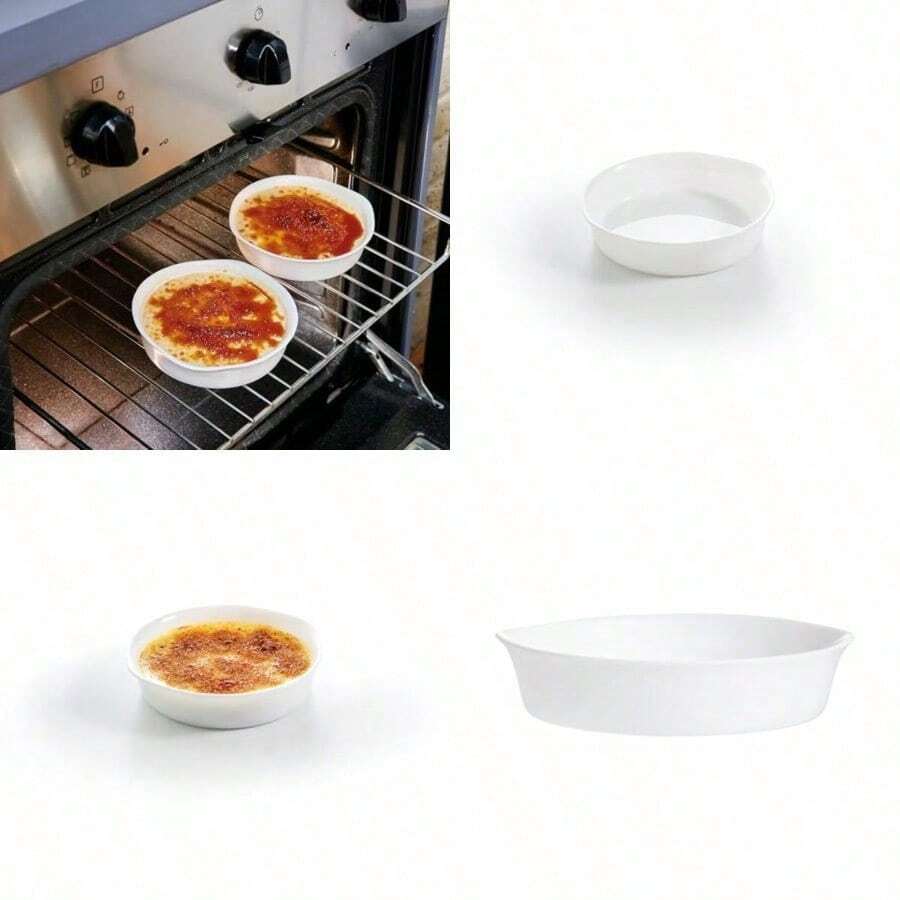Luminarc Cuisine - Refractario de Opal en Forma de Plato para Hornear Molde Ovalado Blanco Resistente Temperatura max. 250 °C Almacenar Alimentos - blanco - Ver 1