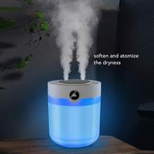 Difusor de Aceites Esenciales, 2l Doble Boquilla Humidificador de Aromas Aire con LED de 7 Colores, Portátiles Mini Humificadores para Dormitorio Pantalla Digital para Viajes, Oficina, Hogar - 1 - Ver 3