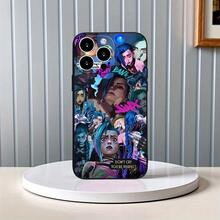 Funda de Teléfono Animada Jinx Diseñada para , con una Carcasa Suave de TPU Negra para Protección, Compatible con los Modelos de  11 a 16 Pro Max. - Mezcla de colores - Ver 6