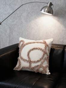 1pc Colorful Line Minimalist Throw Pillow Cover, Lumbar Pillow Sham, 17.7*17.7 Inches (45*45cm)/11.8*19.6 Inches (30*50cm), Chenille Fabric, Suitable For Sofa, Living Room, Bedroom, Car, Office, Hotel, Decor, Perfect Gift For Family And Friends, All Season, Pillow Insert Not Included - Multicolor - View 7
