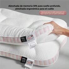 Almohada Ergonómica para Cuello 42x68CM – Soporte Cervical Ortopédico, Alivia Dolor de Cuello y Mejora el Sueño, Suave y Agradable para la Piel, Perfecta para Regalo a Familia y Amigos, 1 o 2 Piezas - Blanco - Ver 5