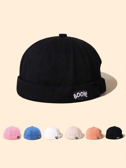 1pc Children's Landlord Cap, Spring Fashion Letter Embroidery Casual Hat, Baby Beanie