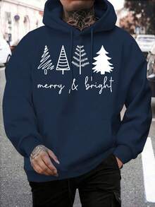 Men's Fashion Hoodie With Print - Black - View 9