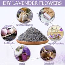 Pack Of Lavender Dried Flower Granules, Fragrant And Pure Natural Eternal Flower Decoration - Suitable For Indoor Home, Bedroom Decoration, DIY Dried Flower Bag, Wardrobe, Clean Fragrance Bag, Pillow, Sachet Raw Materials, Candles, Dried Flower Aromatherapy, Soap, Handmade Crafts Matching